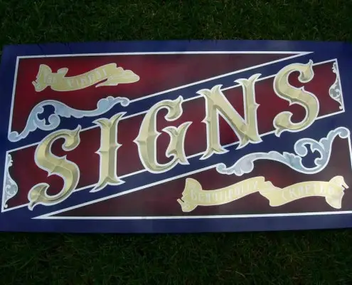 glass sign writing london